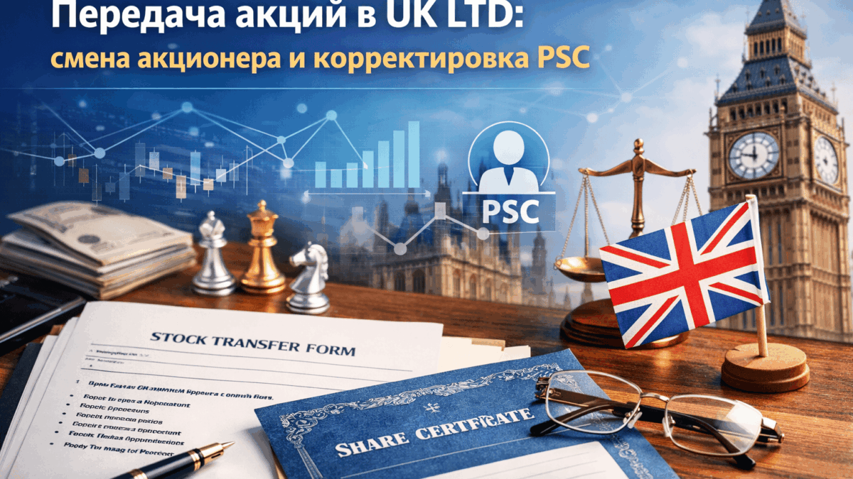 Передача акций в UK LTD