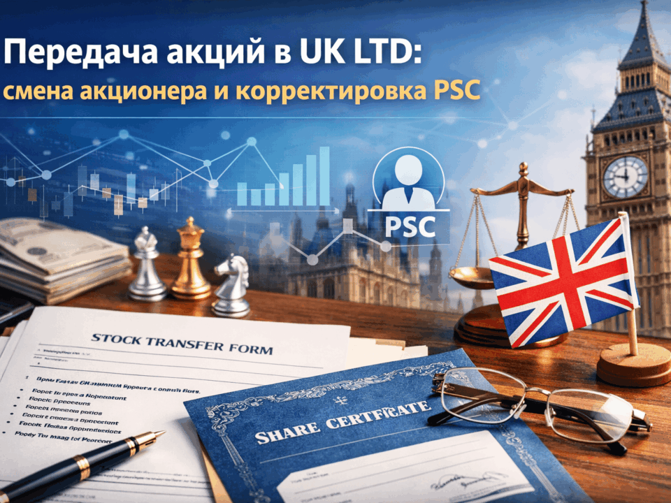 Передача акций в UK LTD