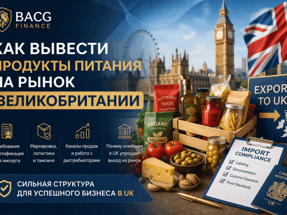 как вывести продукты питания на рынок Великобритании