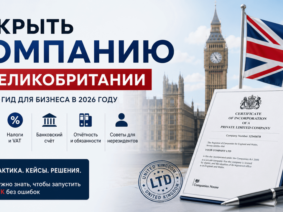открыть компанию в Великобритании
